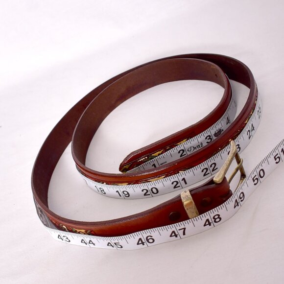 Women s Brown Belt With Aztec Design Size XL - Picture 4 of 7